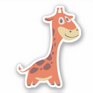 Personalisierte Giraffe Aufkleber