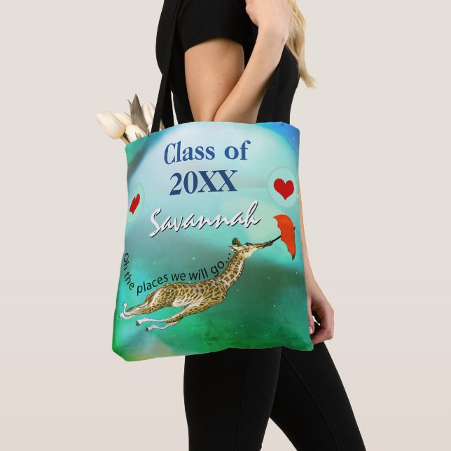 Personalisierte Giraffe, die Orte, an die wir gehe Tasche (Von Nahem)