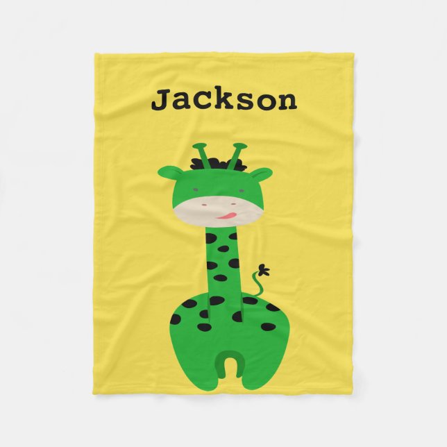 Personalisierte Giraffe Fleecedecke (Vorderseite)