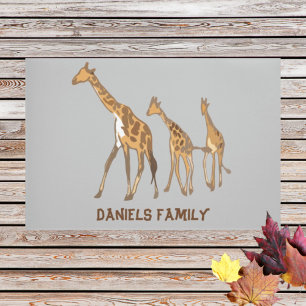 Personalisierte Giraffe Fußmatte