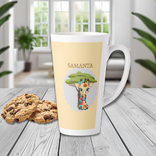 Personalisierte Giraffe in der Savanne-Tasse Milchtasse