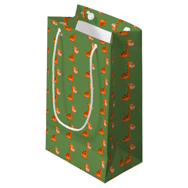Personalisierte Giraffe Kleine Geschenktüte (Vorderseite Schrägansicht)