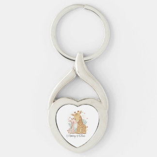 Personalisierte Giraffe Liebe Schlüsselanhänger