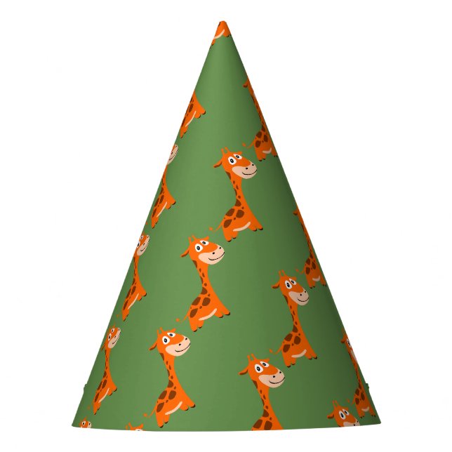 Personalisierte Giraffe Partyhütchen (Vorderseite)