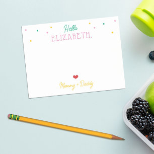 Personalisierte Girl Lunch Box Notizen Preppy Spri