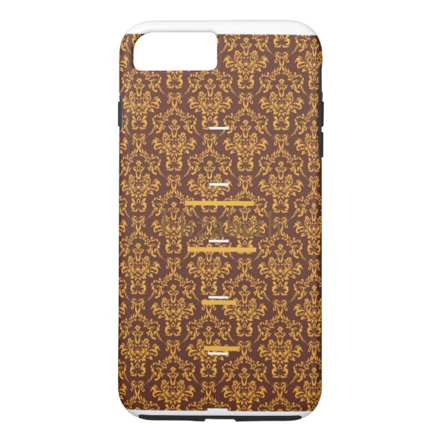 Personalisierte Girl-Modern-Damasken mit Namen Case-Mate iPhone Hülle (Rückseite)