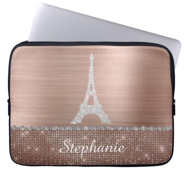 Personalisierte Girl-Rose Laptopschutzhülle (Vorderseite)