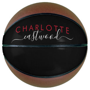 Personalisierte Girl's Mit Monogramm Skript Basketball
