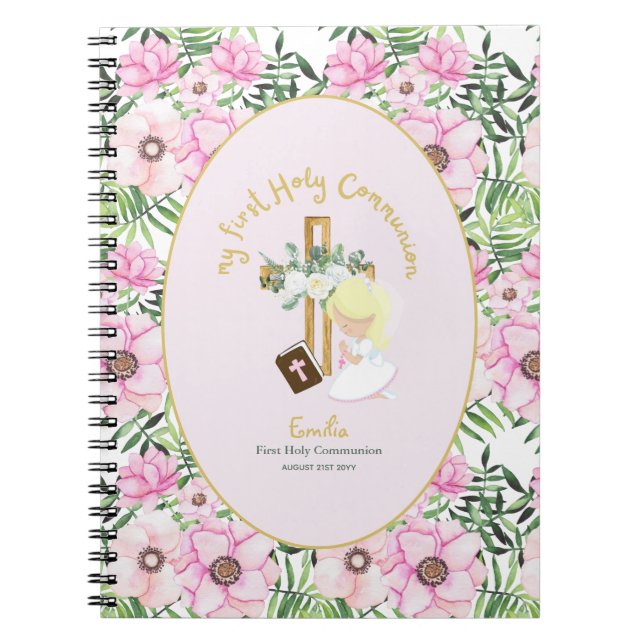 Personalisierte Girls Prayer Journal oder Bible St Notizblock (Vorderseite)