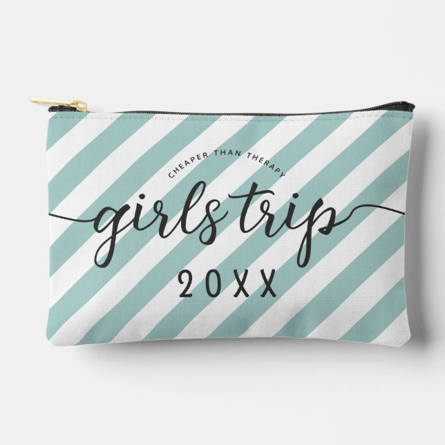Personalisierte Girls Reisen billiger als Therapie Zubehörtasche (Vorderseite)