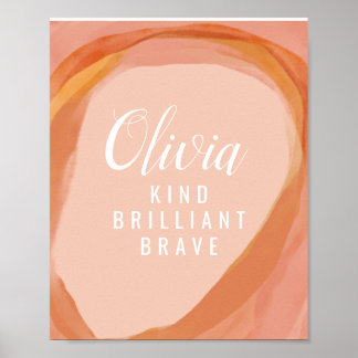 Personalisierte Girls Schlafzimmer Kunst, Dichtung Poster