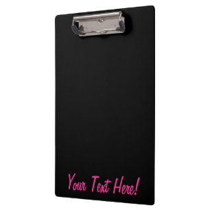 Personalisierte Girly Hot Pink Farbe Anpassen Sie Klemmbrett