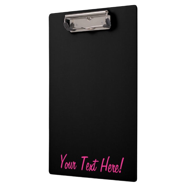Personalisierte Girly Hot Pink Farbe Anpassen Sie  Klemmbrett (Links)