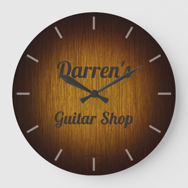 Personalisierte Gitarre Shop Tabak Sonnenbrille Uh Große Wanduhr (Vorderseite)
