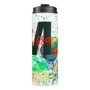 Personalisierte Gitarre und Akkorde Splatter Therm Thermosbecher