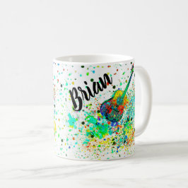 Personalisierte Gitarre und Akkorde Spritzer Kaffe Kaffeetasse