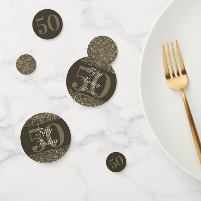 Personalisierte glamouröse Tafel Konfetti 50. (Gruppe)