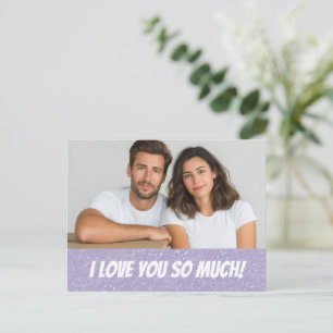 Personalisierte Glitter-Karten für Paare zum Valen Postkarte