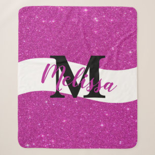 Personalisierte Glitter-Sherpa-Decke Sherpadecke