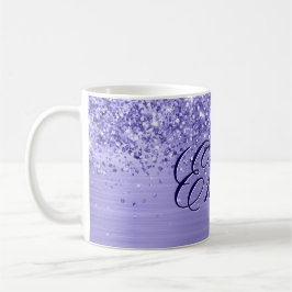 Personalisierte Glitterie Periwinkle Foil Kaffeetasse