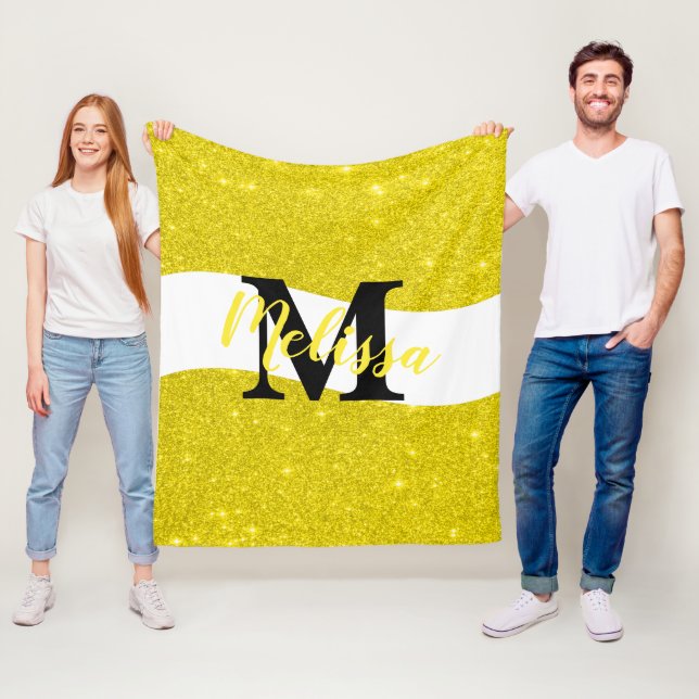Personalisierte Glitzer-Fleecedecke Fleecedecke (Beispiel)