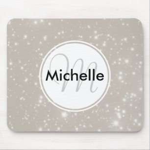 Personalisierte Glitzern im nächtlichen Himmel Mousepad