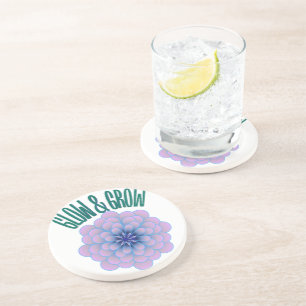 Personalisierte Glow & Grow Ästhetische Blumenbots Getränkeuntersetzer