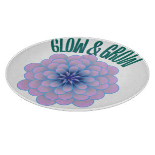 Personalisierte Glow & Grow Ästhetische Blumenbots Schneidebrett