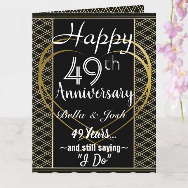 Personalisierte Glückskarte zum 49. Geburtstag Karte (Orchidee)