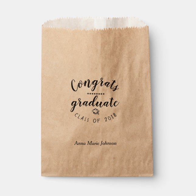 Personalisierte Glückwunsch Graduate Favor Bag Geschenktütchen (Vorderseite)
