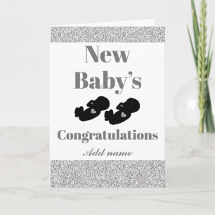 Personalisierte Glückwünsche neue Babykarte Karte