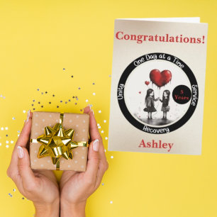 Personalisierte Glückwunschkarte zum Nüchternheits Karte