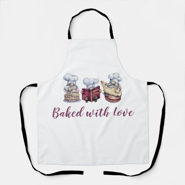 Personalisierte Gnome Backen Kochen Niedlich Funny Schürze (Vorderseite)