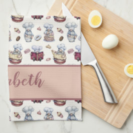 Personalisierte Gnomes Backkuchen Donuts Trendy Geschirrtuch