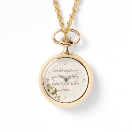 Personalisierte Godtochter Necklace Watch Armbanduhr