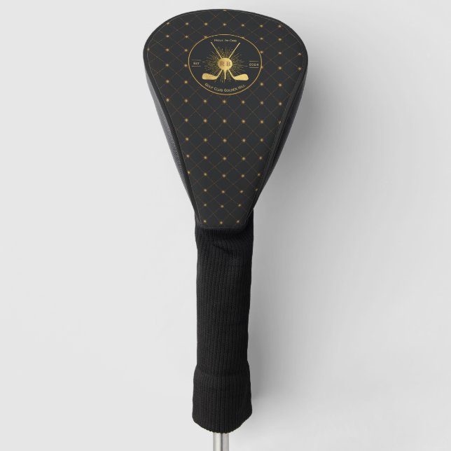 Personalisierte Gold-Golfklubs Golf Headcover (Vorderseite)