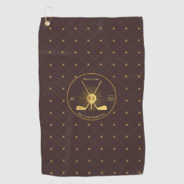 Personalisierte Gold-Golfklubs Golfhandtuch