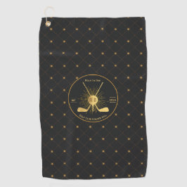 Personalisierte Gold-Golfklubs Golfhandtuch