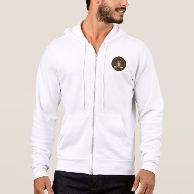 Personalisierte Gold-Golfklubs Hoodie (Vorderseite)