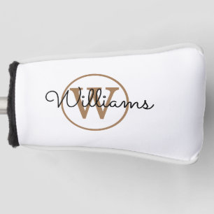Personalisierte Gold-Monogramm-Schrift-Name Golf Headcover