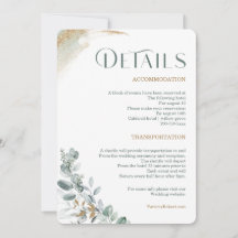Personalisierte Gold- und Grüne Hochzeiten