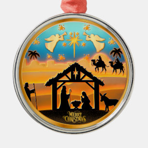 Personalisierte Gold-Weihnachtsdarstellung "Frohe  Ornament Aus Metall