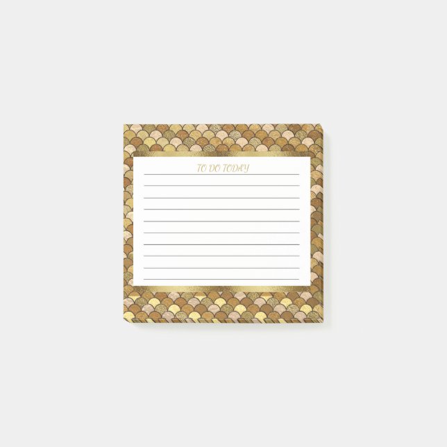 Personalisierte Goldbarren-Skala 3x3 Post-it Klebezettel (Vorderseite)