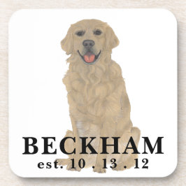 Personalisierte Golden Retriever Dog Getränkeküste Getränkeuntersetzer