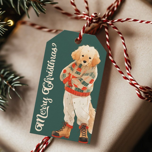 Personalisierte Golden Retriever Doliday Geschenkm Geschenkanhänger (Von Creator hochgeladen)