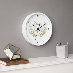 PERSONALISIERTE GOLDENE ENGELSFLÜGEL UHR