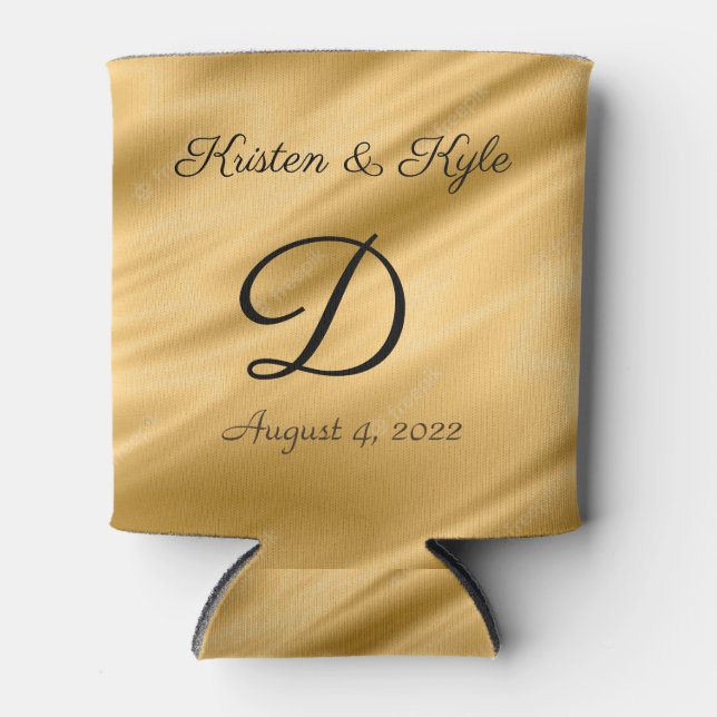 Personalisierte goldene Hochzeit Cooler Dosenkühler (Vorderseite)