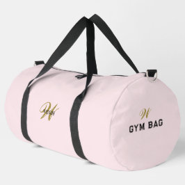 Personalisierte goldene Initiale F feminin Blush P Duffle Bag