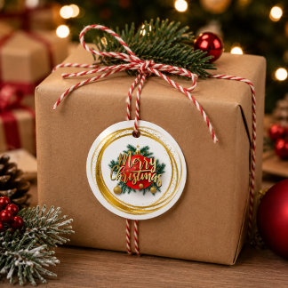 Personalisierte goldene Weihnachts-Anhänger Geschenkanhänger