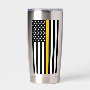 Personalisierte Goldflagge 911 für den Dispatcher Thermobecher